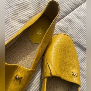 Yellow Micheal Kors Leather Shoe  Size: 9